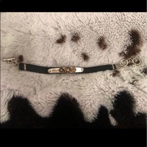 Black Leather Bracelet with Shotgun Shells